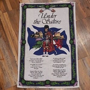 UNDER THE SALTIRE Scottish Cotton Tea Towel